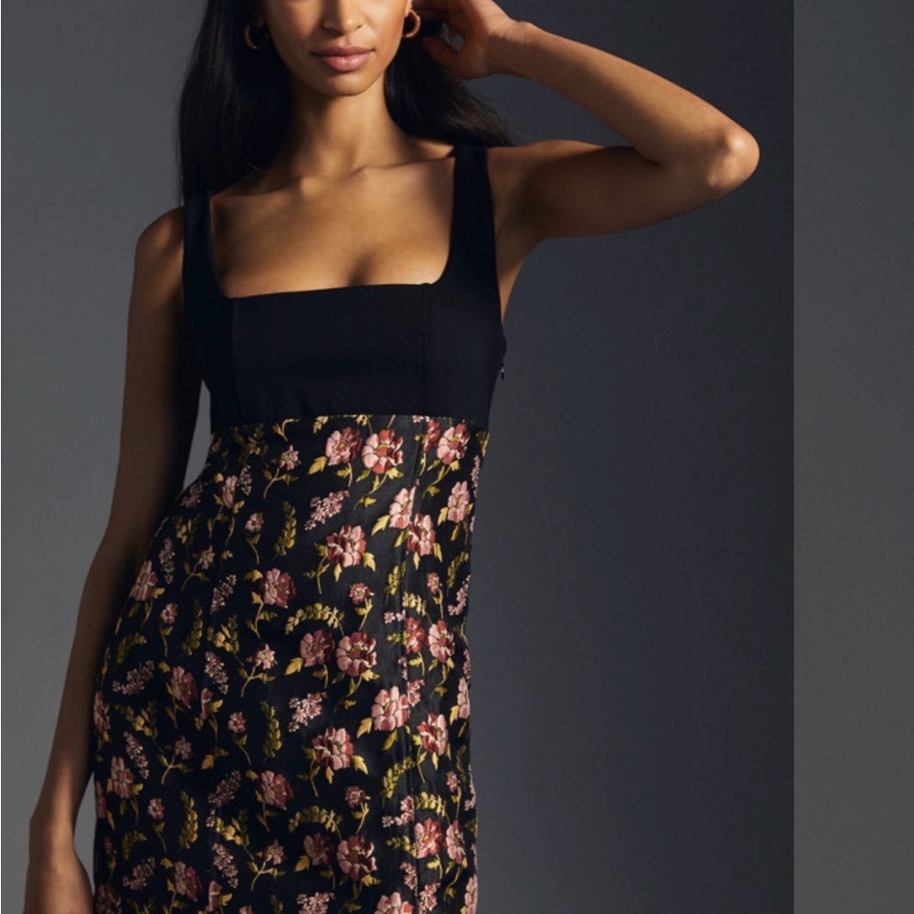 Floral Black Dress